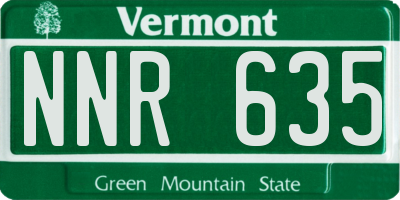 VT license plate NNR635