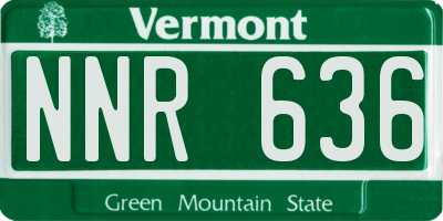 VT license plate NNR636