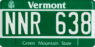 VT license plate NNR638