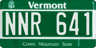 VT license plate NNR641