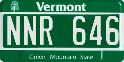 VT license plate NNR646