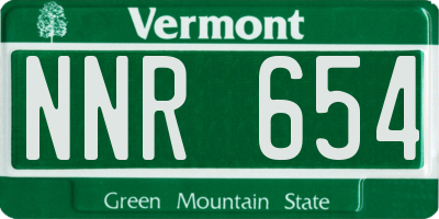 VT license plate NNR654