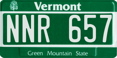 VT license plate NNR657