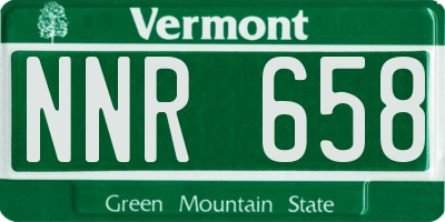 VT license plate NNR658