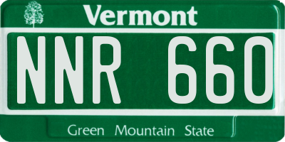 VT license plate NNR660