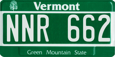 VT license plate NNR662