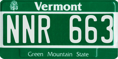 VT license plate NNR663