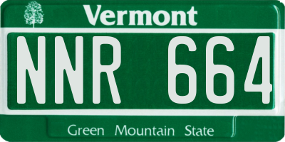 VT license plate NNR664