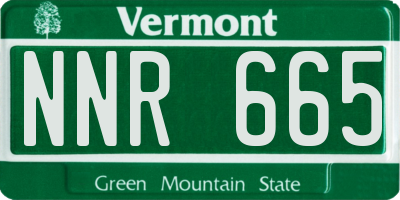 VT license plate NNR665