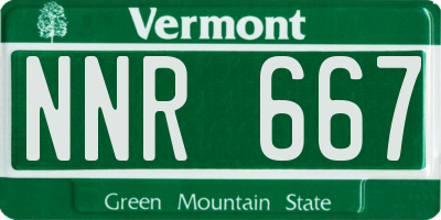 VT license plate NNR667