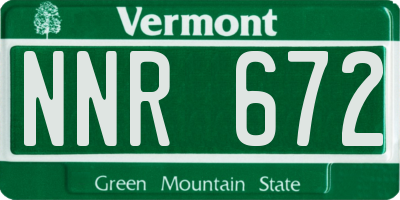 VT license plate NNR672
