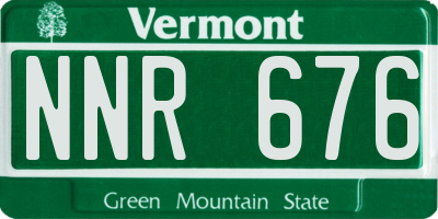 VT license plate NNR676