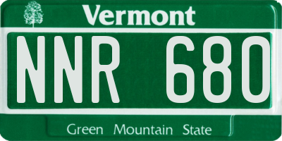 VT license plate NNR680