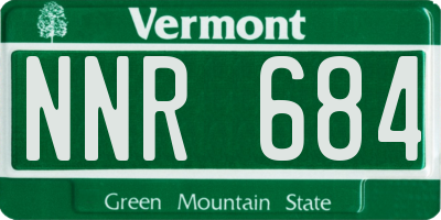 VT license plate NNR684