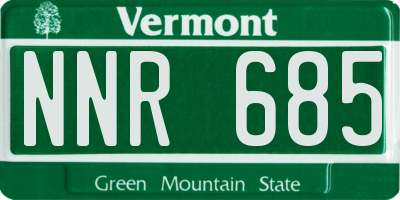 VT license plate NNR685
