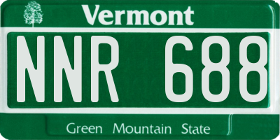 VT license plate NNR688