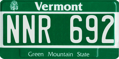 VT license plate NNR692