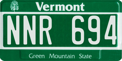 VT license plate NNR694