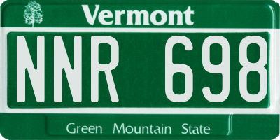 VT license plate NNR698