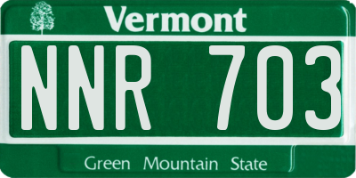 VT license plate NNR703