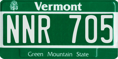 VT license plate NNR705