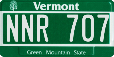 VT license plate NNR707