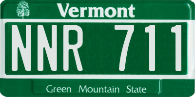 VT license plate NNR711