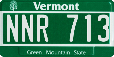 VT license plate NNR713