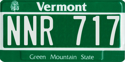 VT license plate NNR717