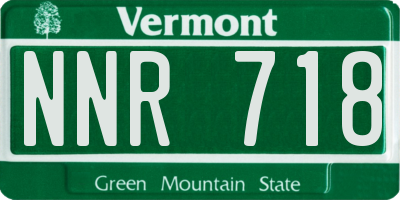 VT license plate NNR718