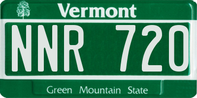 VT license plate NNR720
