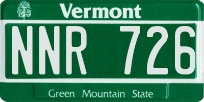 VT license plate NNR726