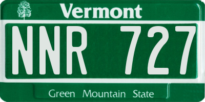 VT license plate NNR727