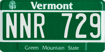 VT license plate NNR729