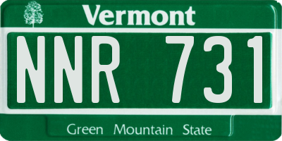 VT license plate NNR731