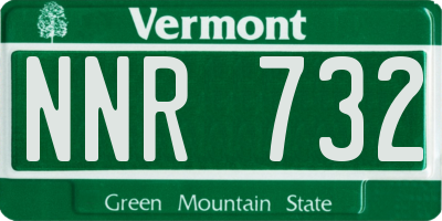 VT license plate NNR732