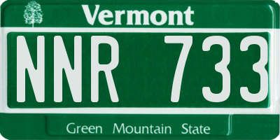 VT license plate NNR733