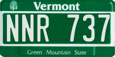 VT license plate NNR737