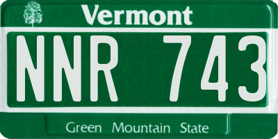 VT license plate NNR743