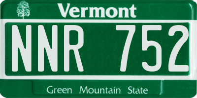 VT license plate NNR752