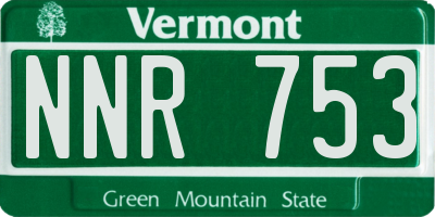 VT license plate NNR753