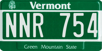 VT license plate NNR754