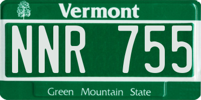 VT license plate NNR755