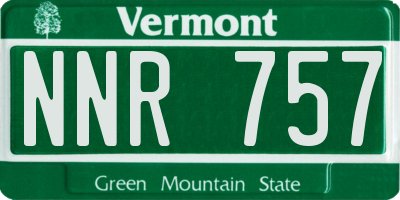 VT license plate NNR757