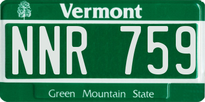VT license plate NNR759