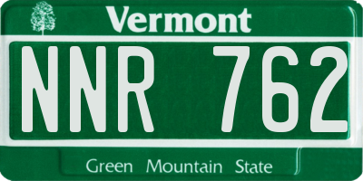 VT license plate NNR762