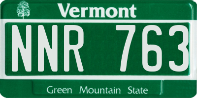 VT license plate NNR763