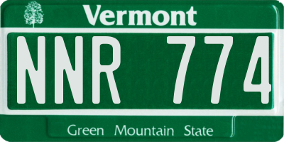 VT license plate NNR774