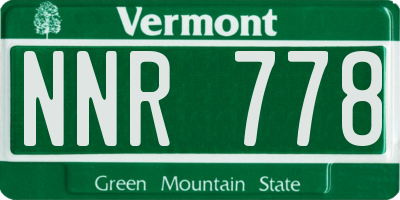 VT license plate NNR778