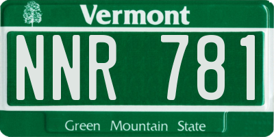 VT license plate NNR781